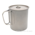 750ML Custom Travel Titanium Cup With Handle